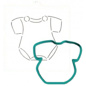 Трафарет+формочка "Детское боди №2" (форма+трафарет )