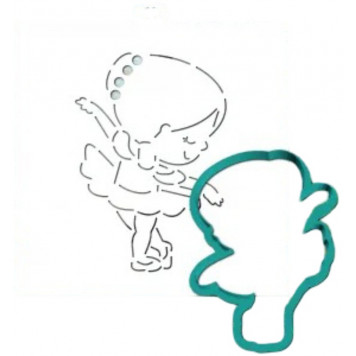 Трафарет+форма "Девочка. Балерина" (Трафарет+форма )