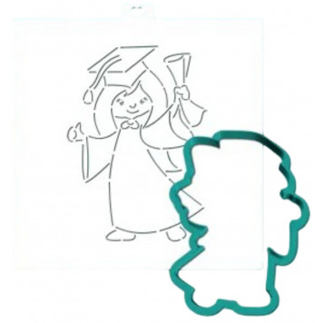 Трафарет+форма «Ученица 2» (Трафарет+форма )