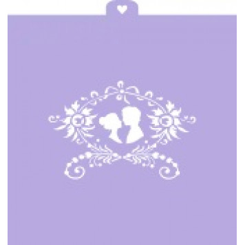 Трафарет "Силуэт влюбленных" (- )