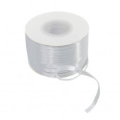 Лента атласная Сатин бобина Белый 6мм 250ярд