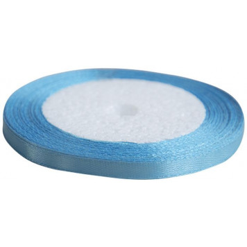 Лента атласная Сатин Голубой 6мм 25ярд