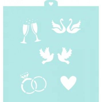 Трафарет "Свадебный" (- )