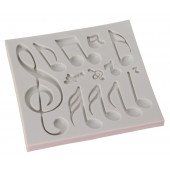 Молд 11,5х11х1 см "Ноты" цвет МИКС