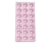 Форма для шоколада 21 ячейки "Сердца" 28x14x2,5 см