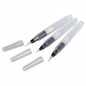 Набор кистей для туши и краски набор 3 шт размер 1,5 см, 1,6 см, 1,7 см 12х1,5х1,5