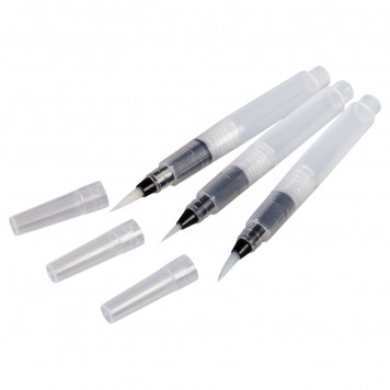 Набор кистей для туши и краски набор 3 шт размер 1,5 см, 1,6 см, 1,7 см 12х1,5х1,5