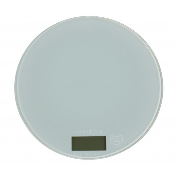 Весы электронные кухонные LuazON LVK-506 до 5 кг, круглые, стекло, серые