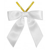 Твист-ленты для пакетиков Бантики белые, 50шт