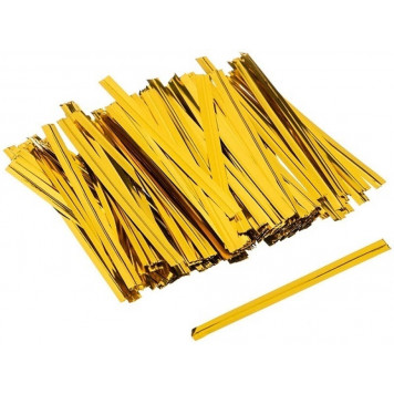 Зажимы для пакетиков золотые 8см, 600шт