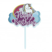 Топпер "С Днём Рождения" единорог