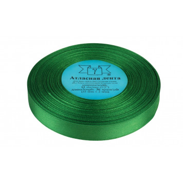Лента атласная 12мм*33(±2)м №019 зеленый Gamma