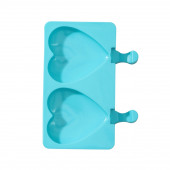 Форма для мороженого, 2 ячейки  19,5х14,5х2,5 см (8,4х9 см) "Сердечко"