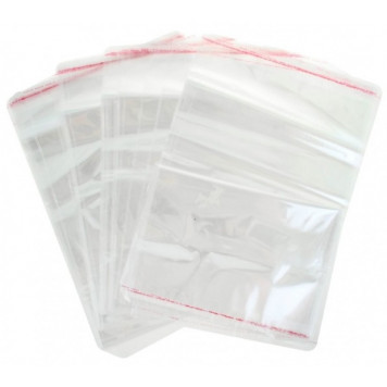 Пакетики 8*12см на липкой ленте