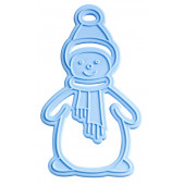 Форма для печенья «Снеговик», вырубка, штамп, 9,5×5,5 см, цвет голубой