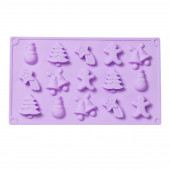 Форма для конфет 15 ячеек 30,х17,3х1,3 см "Елочки-иголочки", цвет сиреневый 3624962