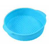 Форма для выпечки "Круг" с ручками 27х24х6 см (внутр. d=22 см), цвета МИКС