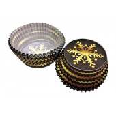 Капсулы для кексов "Золотая снежинка" 24 шт