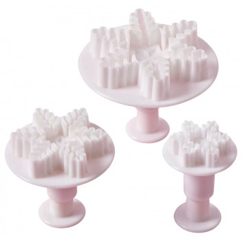 Набор плунжеров кондитерских 3 шт "Снег" 6/5/4 см