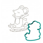 Трафарет+форма «Мышка в санях» (Трафарет+форма )