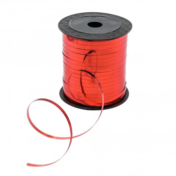 Лента Полипропилен (бобина) металл. 0,5см*250ярд Красный