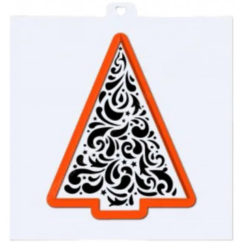 Трафарет+форма «Елочка расписная» (Трафарет+форма )