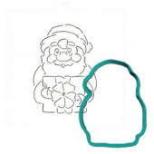 Трафарет+форма «Дедушка мороз с подарком» (Трафарет+форма )