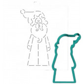 Трафарет+форма  "Санта вытянутый" (Трафарет+форма )