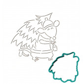 Трафарет+форма «Новогодняя мышка с елочкой» (Трафарет+форма )