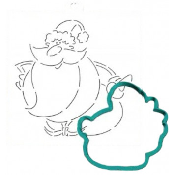 Трафарет+форма «Забавный санта с мешком» (Трафарет+форма )