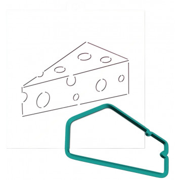 Трафарет+форма «Кусочек сыра №2» (Трафарет+форма )