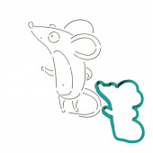 Трафарет+форма «Мышка удивленная» (Трафарет+форма )