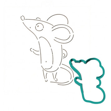 Трафарет+форма «Мышка удивленная» (Трафарет+форма )