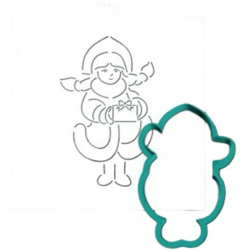 Трафарет+форма «Снегурочка 1» (Трафарет+форма )