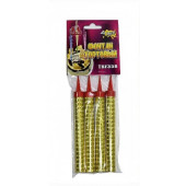 Свечи для торта Фонтан 4шт 12см 45сек Золотой