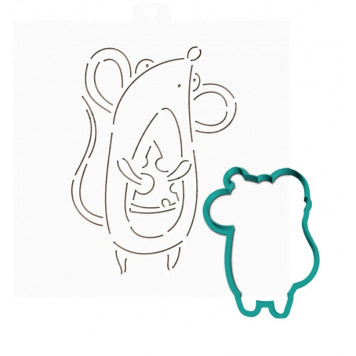 Трафарет+форма «Мышка с сыром» (Трафарет+форма )