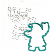 Трафарет+форма  "Санта  с подарком" (Трафарет+форма )