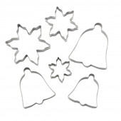 Набор форм для вырезания печенья 6 шт "Колокольчик, снежинка" 7x1,5 см 3602700