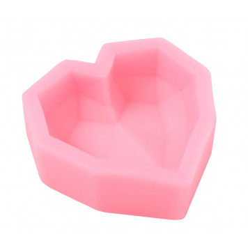 Силиконовый молд Доляна «Сердце», 7,3×7,3×2,3 см, цвет розовый