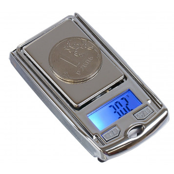 Весы LuazON LuazON LVU-03 , портативные, электронные, до 200 гр, черный/хром