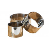 Формы для выкладки и выпечки KONFINETTA «Круг», набор 3 шт., d=8 см, d=10 см, d=12 см, нержавеющая сталь, серебристый