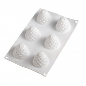 Форма для выпечки и муссовых десертов 6 ячеек 27х16,8х7 см "Шишка", цвет белый