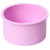 Форма для выпечки Доляна «Круг», силикон, 10×6 см, цвет розовый