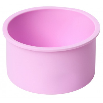 Форма для выпечки Доляна «Круг», силикон, 10×6 см, цвет розовый