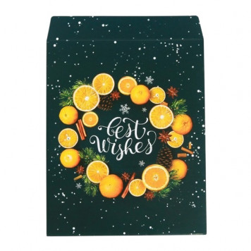 Конверт подарочный Best wishes, 13 × 16 см