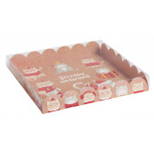 Коробка для кондитерских изделий с PVC крышкой «Весёлых шалостей», 21 × 21 × 3 см