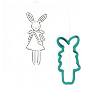 Трафарет+формочка "Зайка девочка" (форма+трафарет )