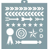 Трафарет "Стрелы и мишень" (- )