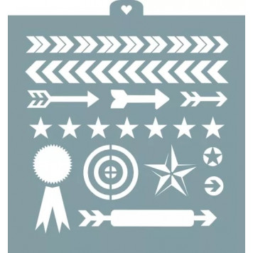 Трафарет "Стрелы и мишень" (- )