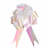 Бант-шар №3 перламутр, белый